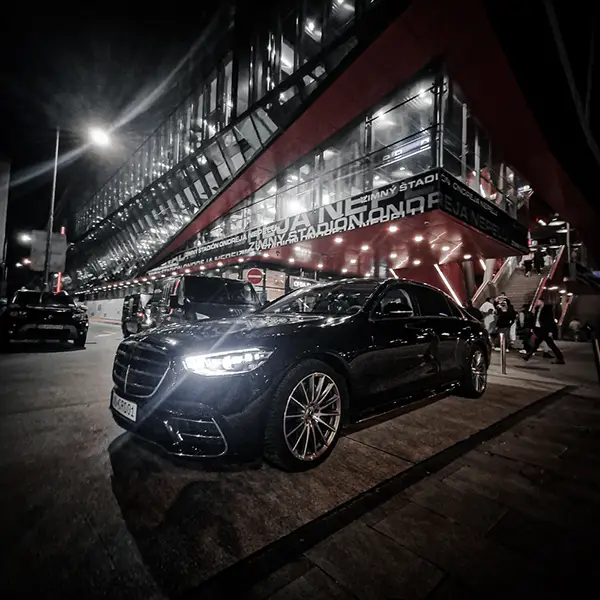 S class staying in front of stadium in bratislava